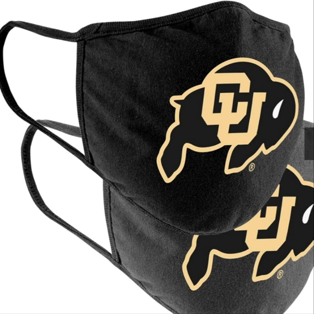 NWT Unisex Colorado Buffaloes Colosseum 2 Pack Face Coverings